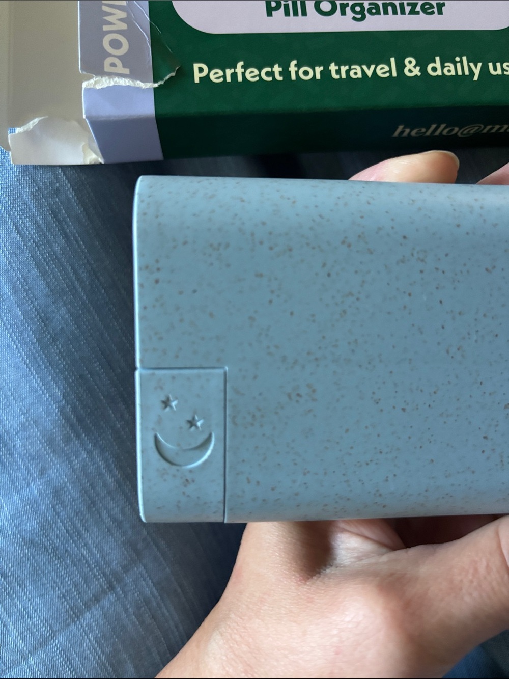 PILLAR AM/PM Twice a Day Pill Organizer - Powder Blue - Picture 6 of 14